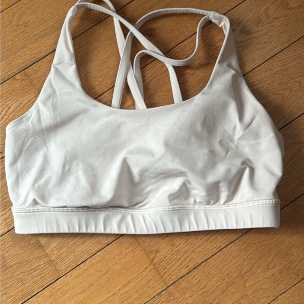 Lululemon Athletica White Strappy Sports Bra
